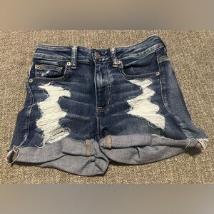 American Eagle Outfitters Next Level Stretch 
Hi Rise Shortie Jean Shorts Size 2